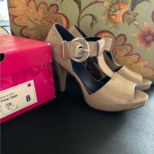 Candie's Primp Cream Peep-Toe Heels